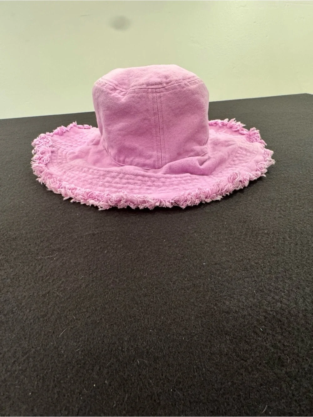 Anthropologie Lilac Frayed-Edge Bucket Hat